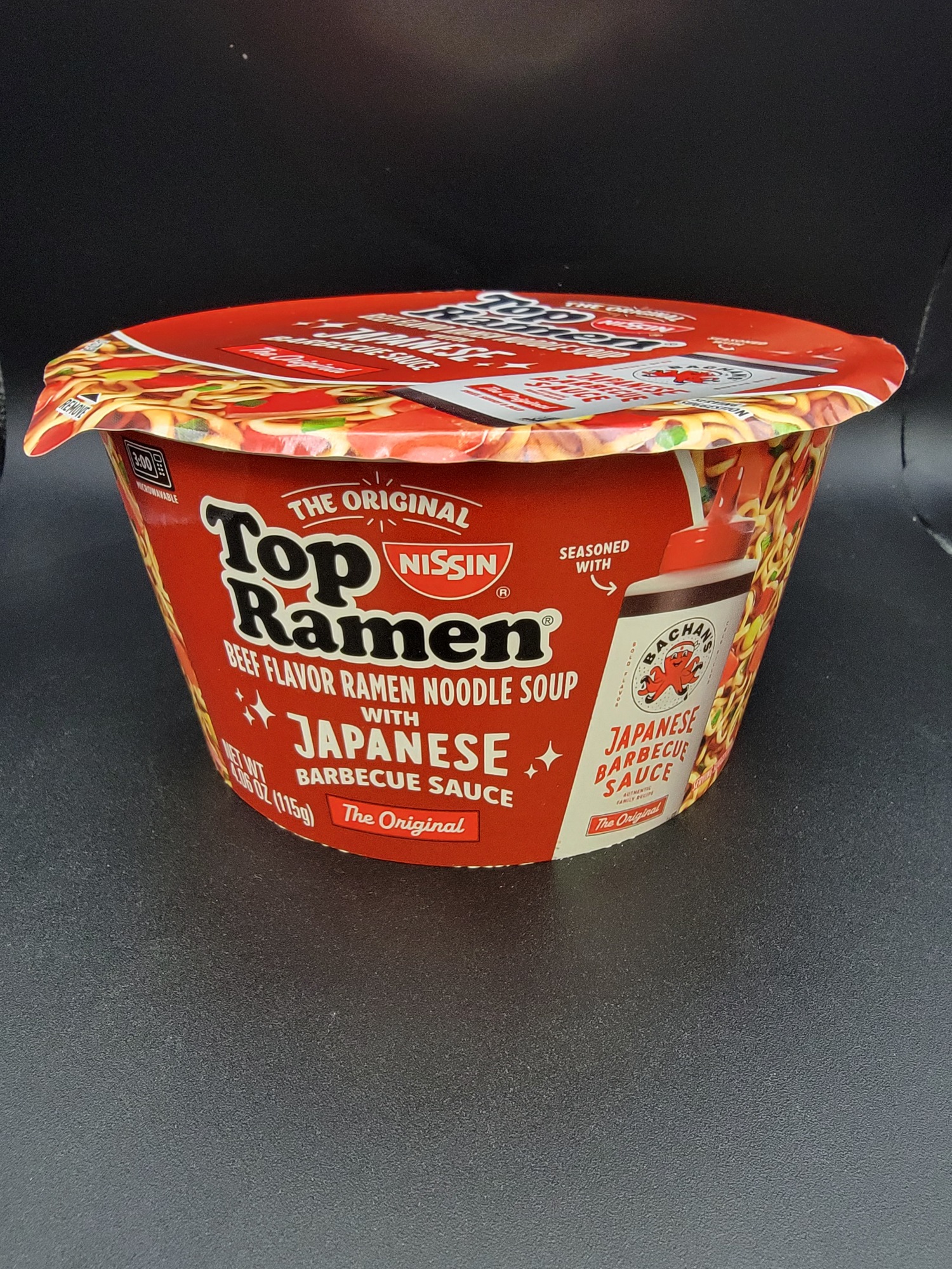 Nissin Top Ramen Beef Flavor with Bachan's Original Barbecue Sauce Review | Noodle Journey