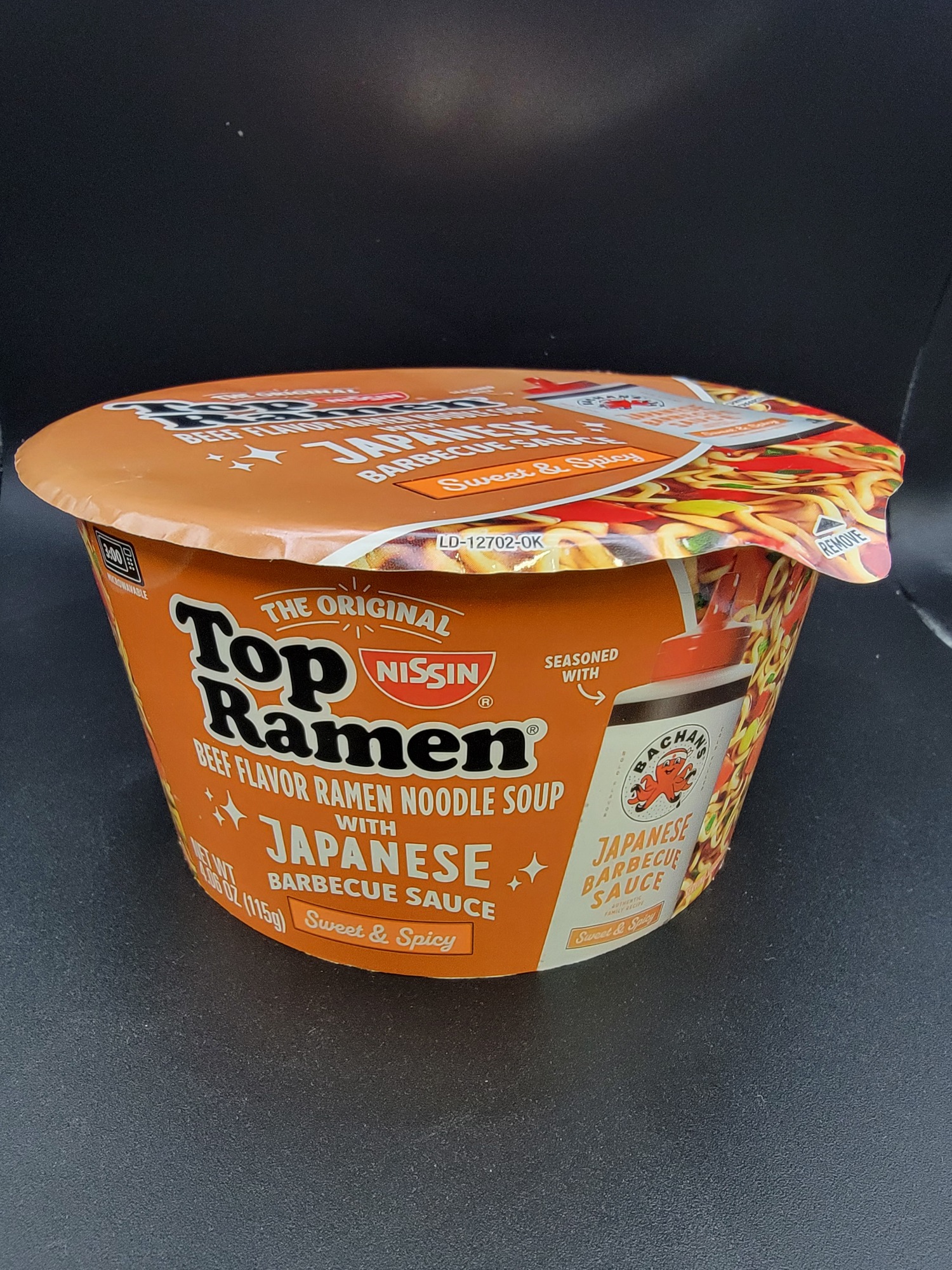 Nissin Top Ramen Beef Flavor with Bachan's Sweet & Spicy Barbecue Sauce Review | Noodle Journey