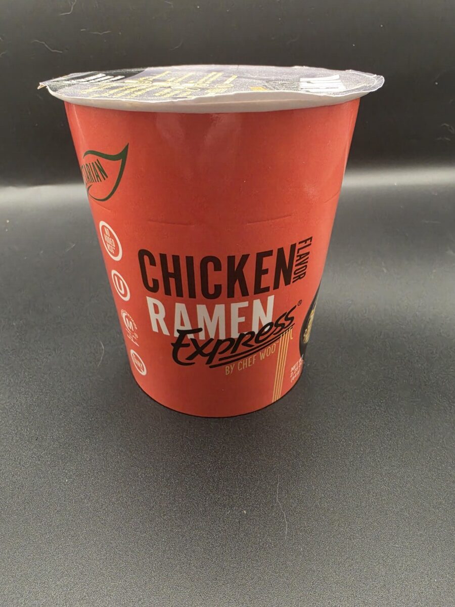 Ramen Express by Chef Woo Chicken Flavor Ramen Cup Review | Noodle Journey