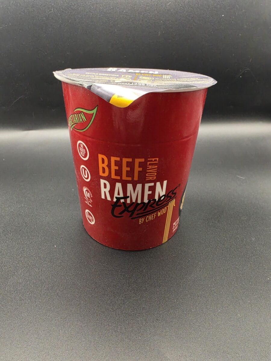 Ramen Express by Chef Woo Beef Flavor Ramen Cup Review | Noodle Journey